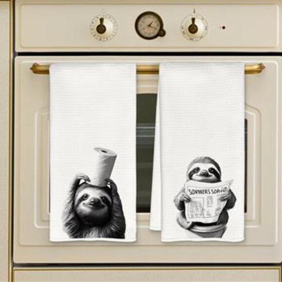 Sloth Gifts Hand Towels, Funny Bathroom Hand Towels, Sloth Towel, Funny - Picture 4 of 7